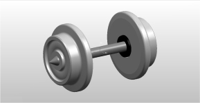 NPE NZ33253 - H0 Scheibenradsatz - Ø 10 mm (Spitzenlager)